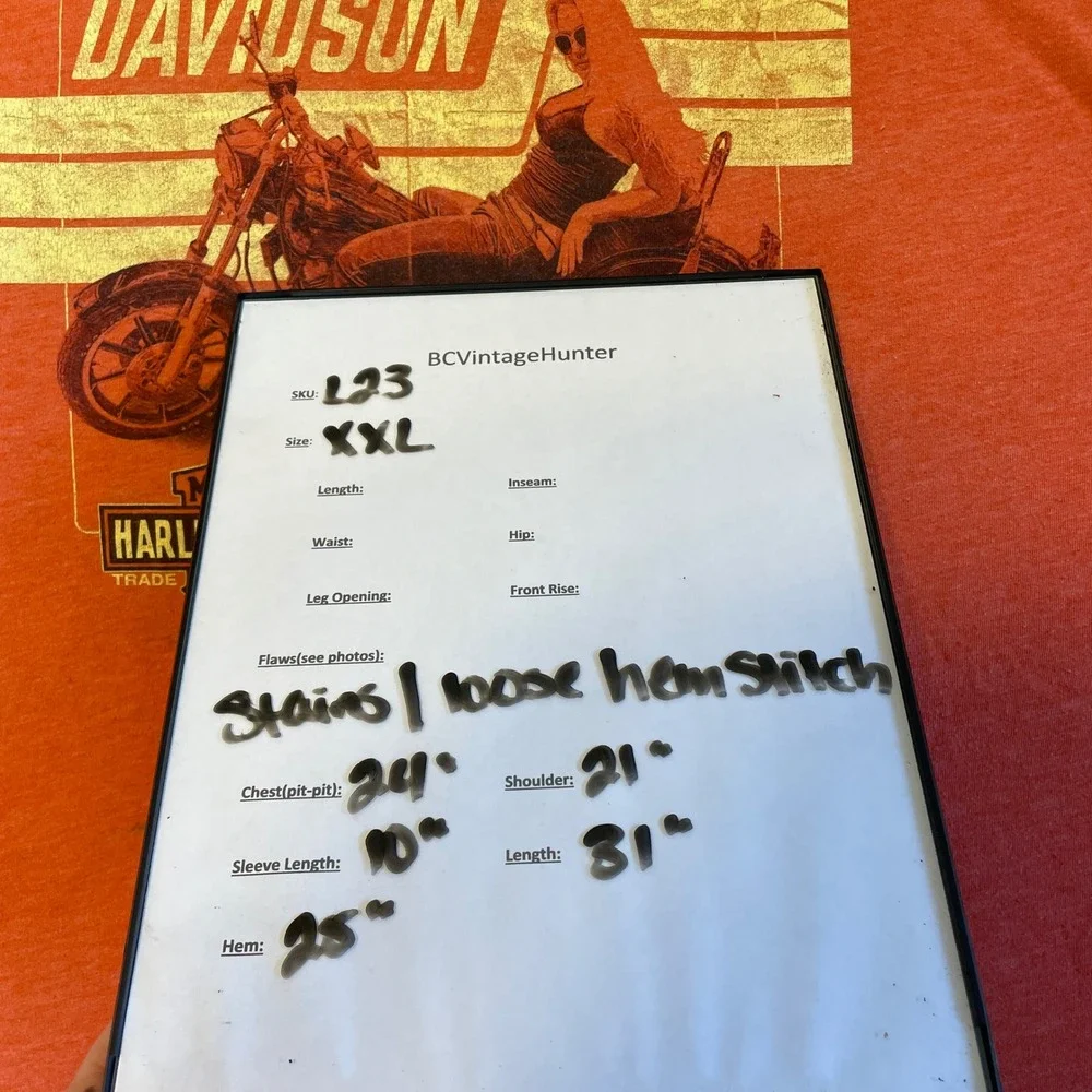 Harley Davidson 2003 Laid Back Graphic Tee Orange XXL - Picture 7 of 11